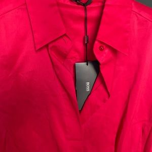 Pink Hugo Boss Structured Blouse - US8 - NWT